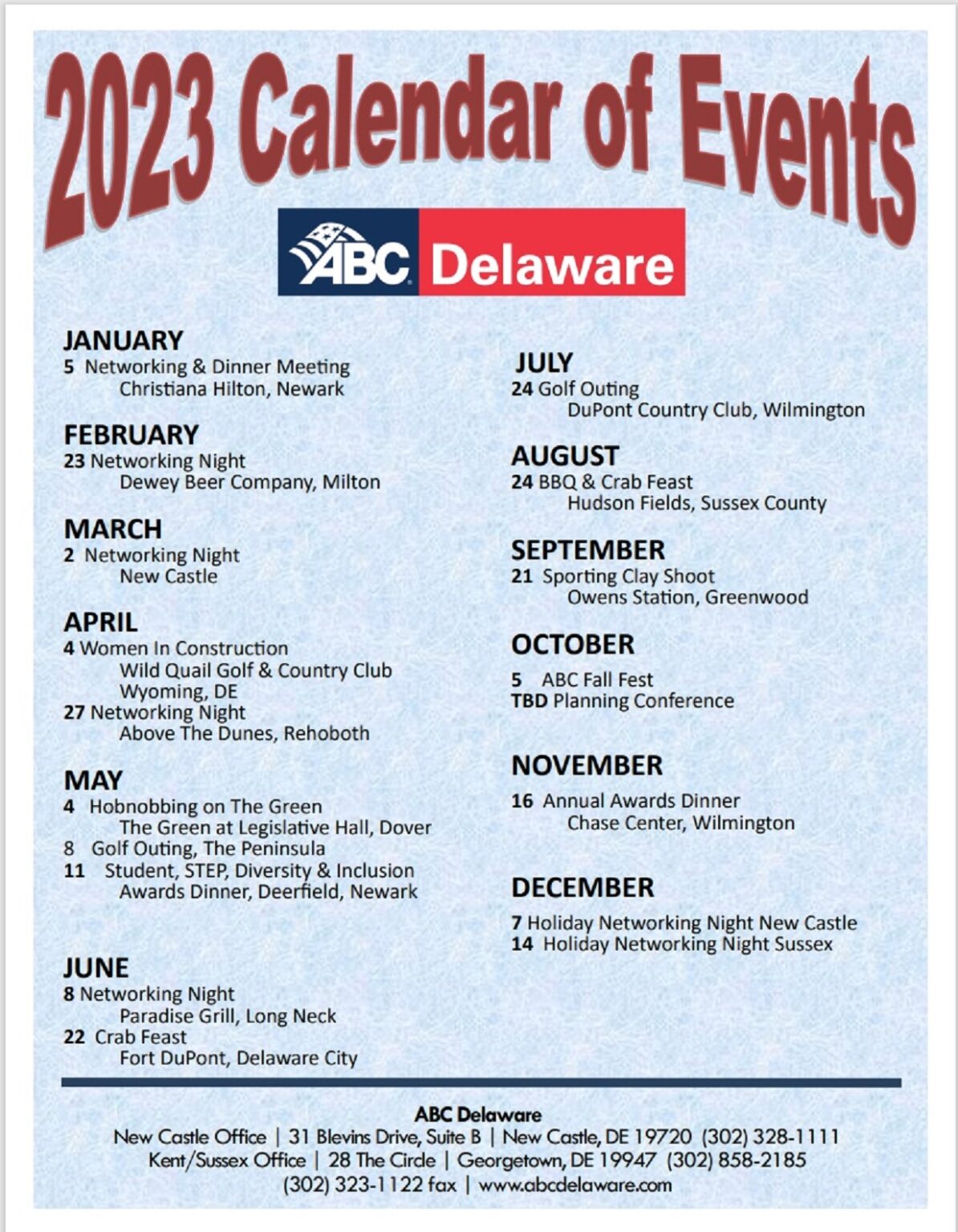 Events ABC Delaware