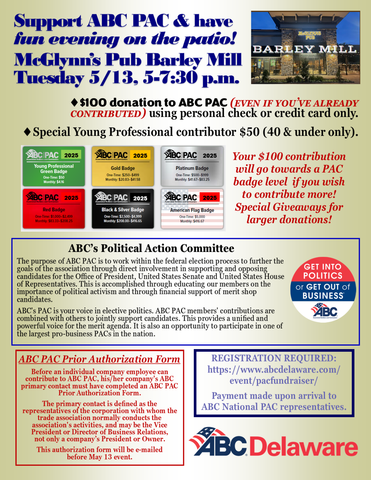 PAC Fundraiser - ABC Delaware